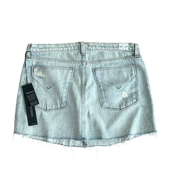 Hudson Denim Mini Skirt – Women’s 29 Distressed Raw Hem (New) - Picture 4 of 10